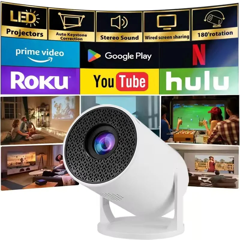 EasyView™ Mini Projector – 1080P Smart Projector with 270° Lens & Wireless Casting