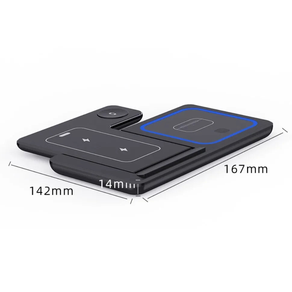 PowerHub™ 3-in-1 30W Foldable Wireless Charging Station – Fast Charger Dock for iPhone 16/15/14/13/12 Pro Max, Apple Watch  & AirPods