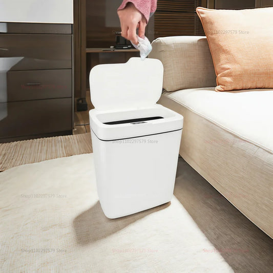 New 15L Smart Trash Can – Automatic Touchless Sensor Trash Bin for Bathroom, Kitchen, and Bedroom (Waterproof Design)