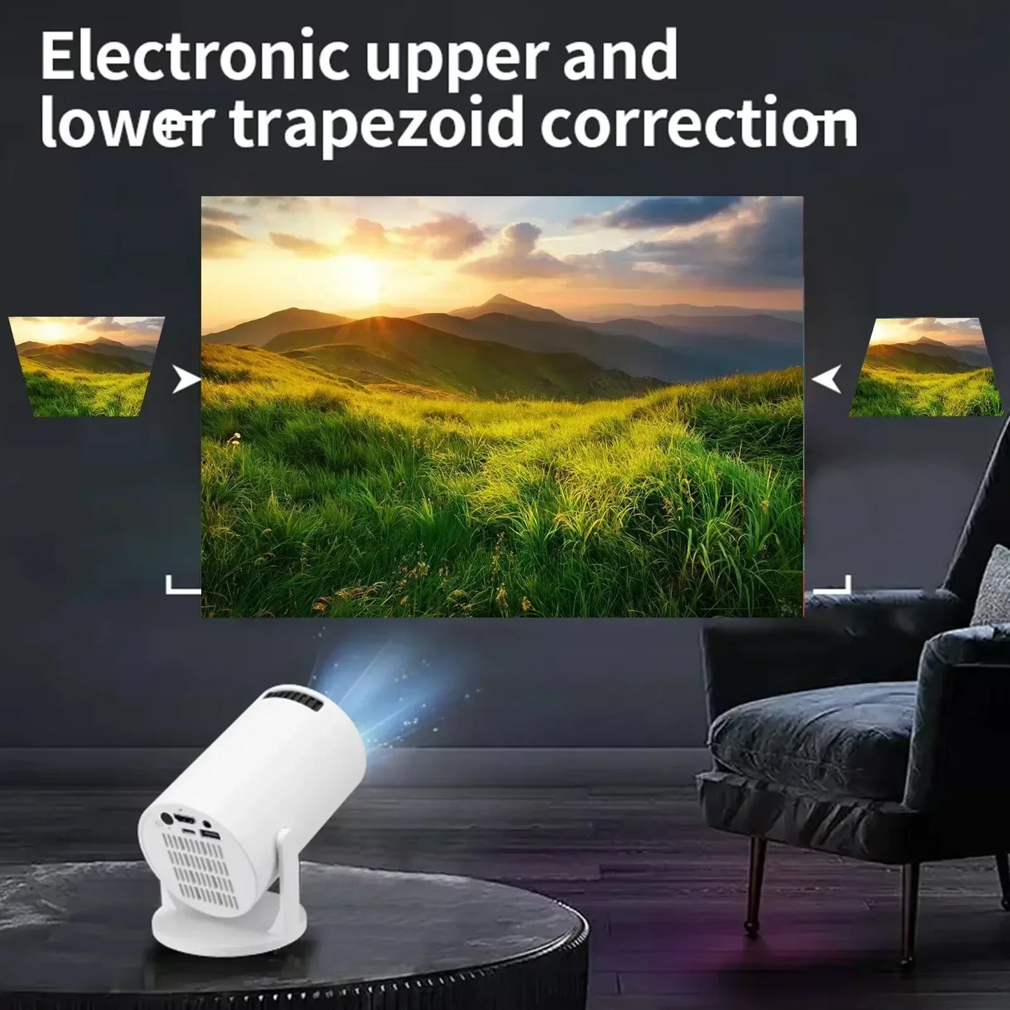 EasyView™ Mini Projector – 1080P Smart Projector with 270° Lens & Wireless Casting