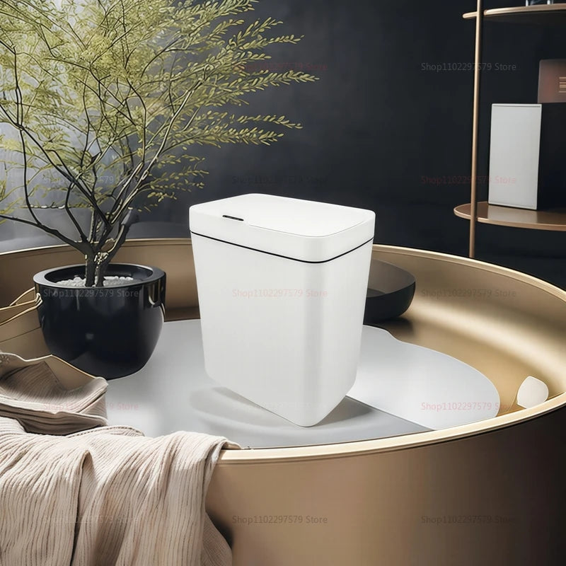 New 15L Smart Trash Can – Automatic Touchless Sensor Trash Bin for Bathroom, Kitchen, and Bedroom (Waterproof Design)